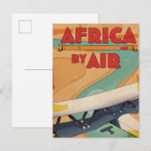 Reisposter Afrika Per Vliegtuig Uitnodiging Briefkaart (Voorkant / Achterkant)