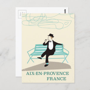 Reisposter Aix-en-Provence Frankrijk Briefkaart