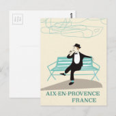 Reisposter Aix-en-Provence Frankrijk Briefkaart (Voorkant / Achterkant)