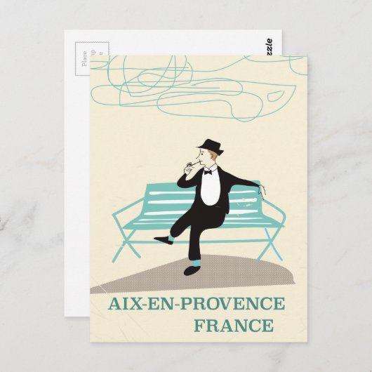 Reisposter Aix-en-Provence Frankrijk Briefkaart (Voorkant / Achterkant)