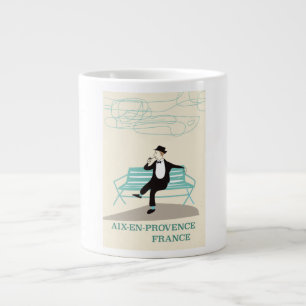 Reisposter Aix-en-Provence Frankrijk Grote Koffiekop