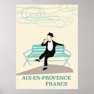 Reisposter Aix-en-Provence Frankrijk Poster