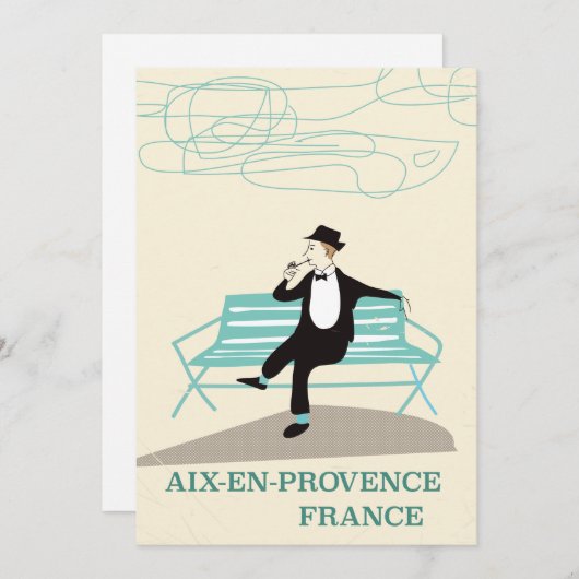 Reisposter Aix-en-Provence Frankrijk Save The Date (Voorkant / Achterkant)