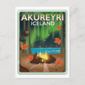 Reisposter Akureyri IJsland Feestdagenkaart (Voorkant)