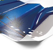 Reisposter Akureyri IJsland Foto Afdruk (Hoek)