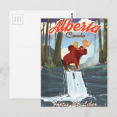 Reisposter Alberta Canada cartoon Briefkaart (Voorkant / Achterkant)