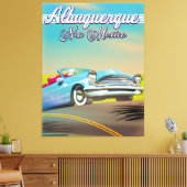 Reisposter Albuquerque New Mexico. Canvas Afdruk (Insitu (Woonkamer))