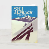 Reisposter Alpbach Austrian ski Kaart (Voorkant)