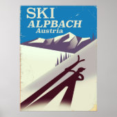 Reisposter Alpbach Austrian ski Poster (Voorkant)