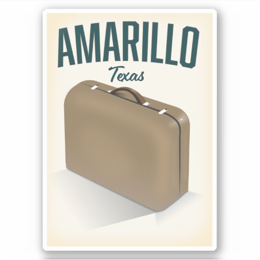 Reisposter Amarillo texas Sticker (Voorkant)