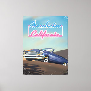 Reisposter Anaheim California Canvas Afdruk