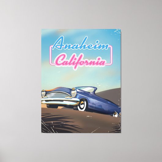 Reisposter Anaheim California Canvas Afdruk (Voorkant)