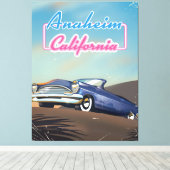 Reisposter Anaheim California Canvas Afdruk (Insitu (Houten vloer))