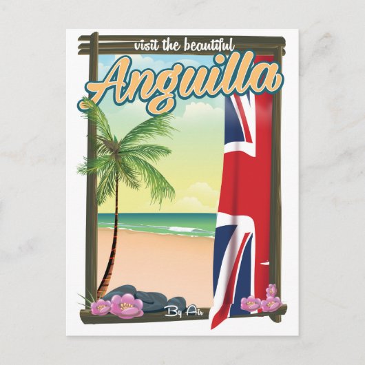 Reisposter Anguilla British Territory Briefkaart (Voorkant)