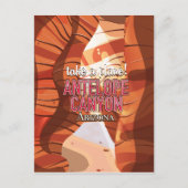 Reisposter Antelope Canyon Arizona. Briefkaart (Voorkant)