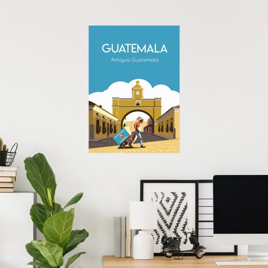 Reisposter Antigua Guatemala Poster (Thuiskantoor)