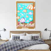 Reisposter Ari Atoll Maldives Canvas Afdruk (Insitu (Slaapkamer))