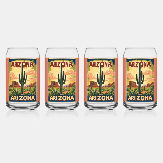 Reisposter Arizona Blikvorm Glas (Voorkant)
