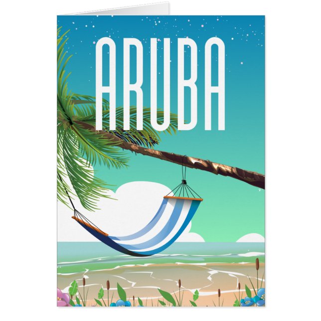 Reisposter Aruba Hammock (Voorkant)