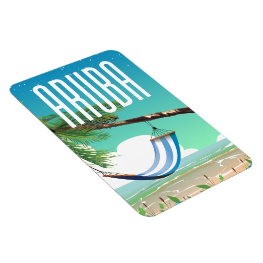 Reisposter Aruba Hammock Magneet (Rechterzijde)