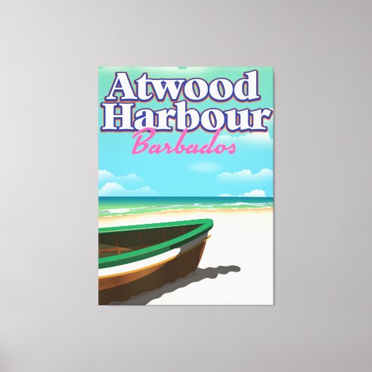 Reisposter Atwood Harbor Bahamas Canvas Afdruk (Voorkant)
