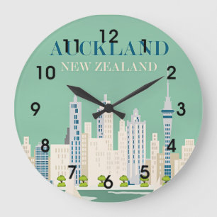 Reisposter Auckland, Nieuw-Zeeland Grote Klok