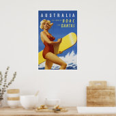 Reisposter Australië Surf Art Qantas Print (Keuken)