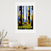Reisposter Australië vintage 2 Poster (Keuken)