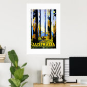 Reisposter Australië vintage 2 Poster (Thuiskantoor)