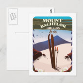 Reisposter Bachelor Oregon Ski Briefkaart (Voorkant / Achterkant)