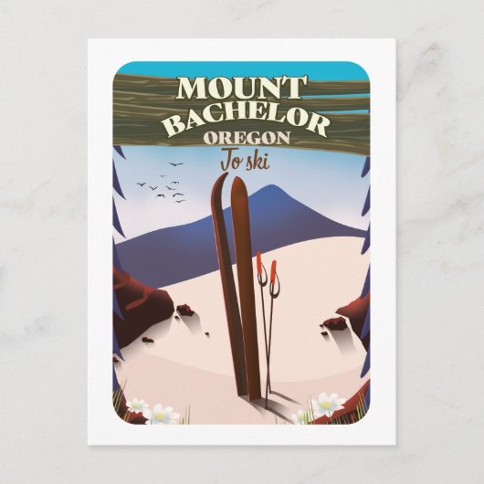 Reisposter Bachelor Oregon Ski Briefkaart (Voorkant)
