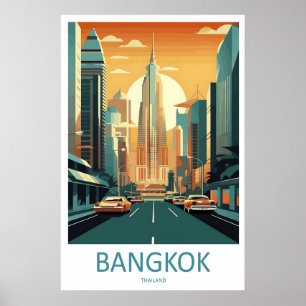 Reisposter Bangkok Muur Kunst Bangkok Muur Decorat Poster