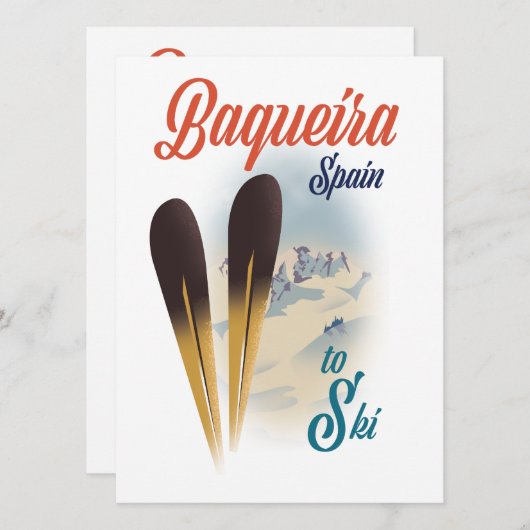 Reisposter Baqueira Spanje (Voorkant / Achterkant)