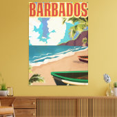 Reisposter Barbados Canvas Afdruk (Insitu (Woonkamer))