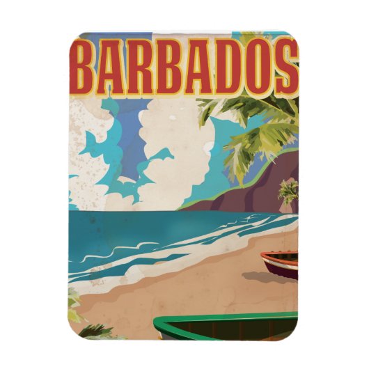 Reisposter Barbados Magneet (Verticaal)
