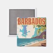 Reisposter Barbados Magneet (Voorkant / Achterkant)