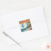 Reisposter Barbados Vierkante Sticker (Envelop)