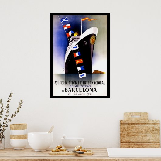  reisposter Barcelona Poster (Keuken)