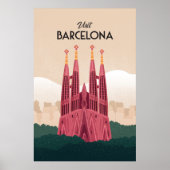 Reisposter Barcelona Spanje Poster (Voorkant)