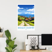 Reisposter Baskenland 1 Poster (Thuiskantoor)