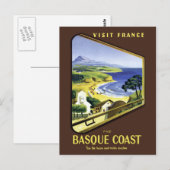 Reisposter Baskische kust Briefkaart (Voorkant / Achterkant)