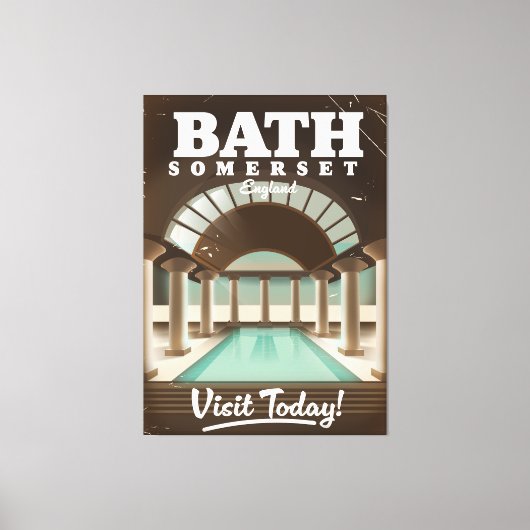 Reisposter Bath Somerset Engeland Canvas Afdruk (Voorkant)