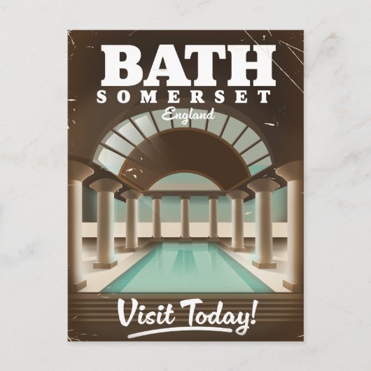 Reisposter Bath Somerset Engeland Uitnodiging Briefkaart (Voorkant)