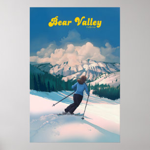 Reisposter Bear Valley Ski Resort Poster
