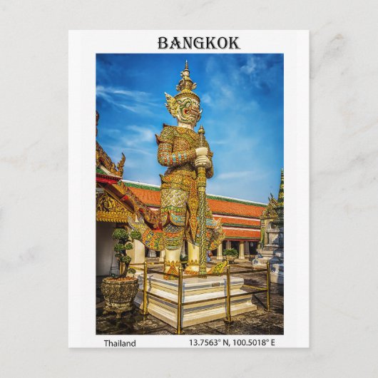 Reisposter: Beeldhouwer in het Grand Palace Briefkaart (Voorkant)