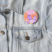 Reisposter Beijing China | Roze & Lavendel Kunst Ronde Button 5,7 Cm (In situ)