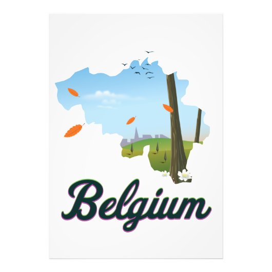 Reisposter België. Foto Afdruk (Voorkant)