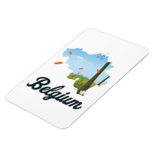 Reisposter België. Magneet