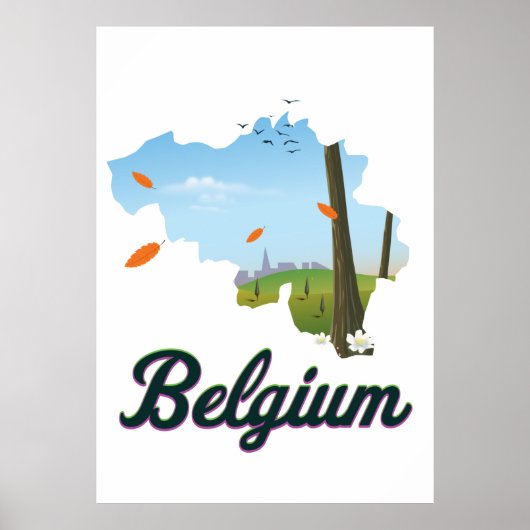 Reisposter België. Poster (Voorkant)
