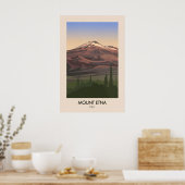 Reisposter berg Etna Italië Poster (Keuken)